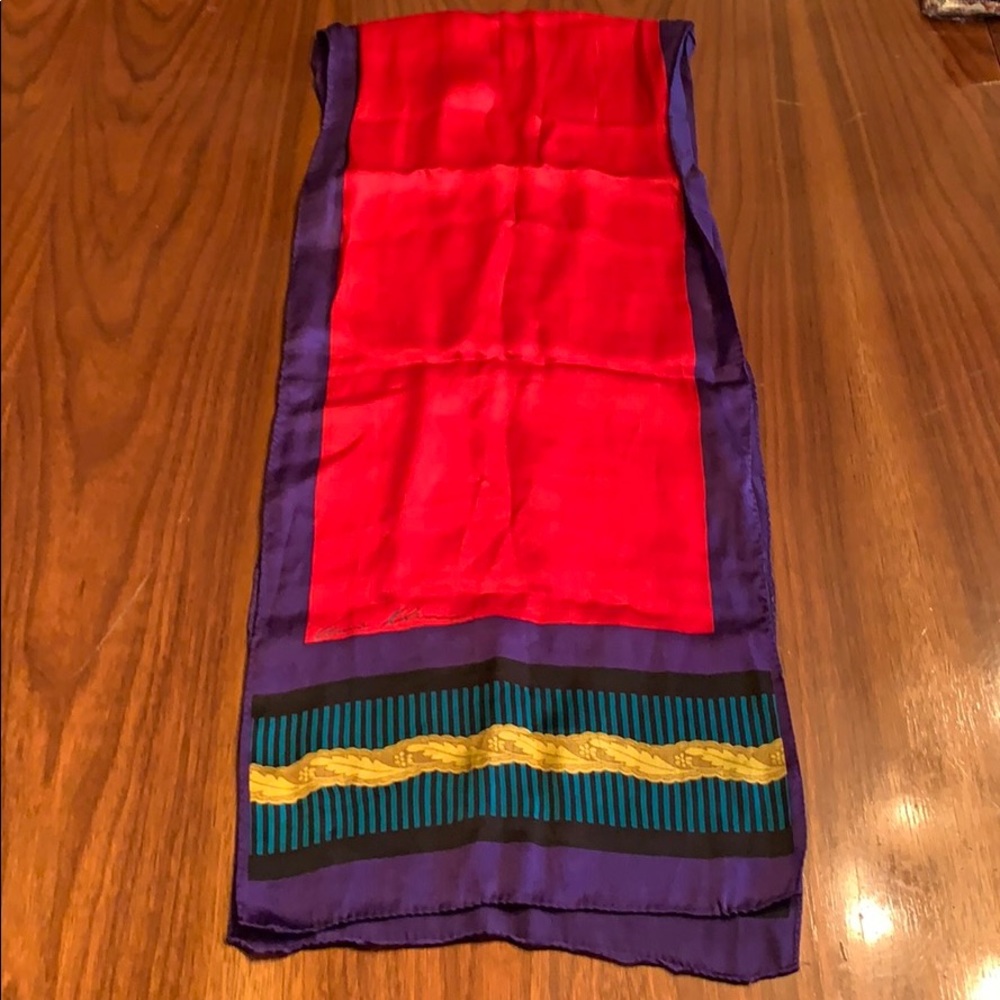 Long column silk scarf
